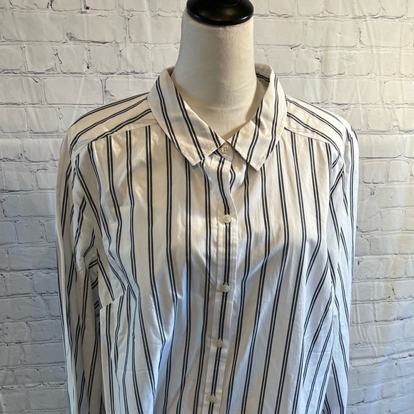 Plus Size 24W Roaman’s stripe shirt - Picture 1 of 12